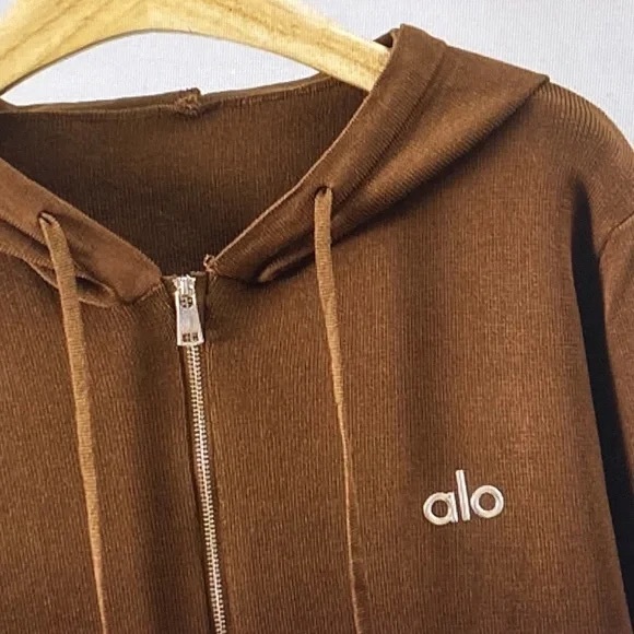 ALO Yoga Brown Track Pants & Joggers Set - Picture 3 of 6